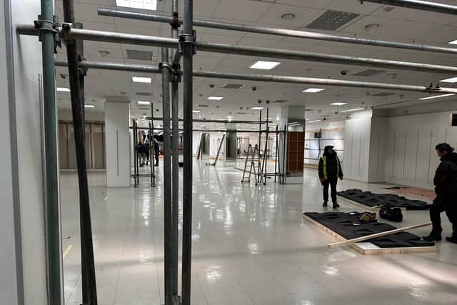 Work is underway in the former M&S store